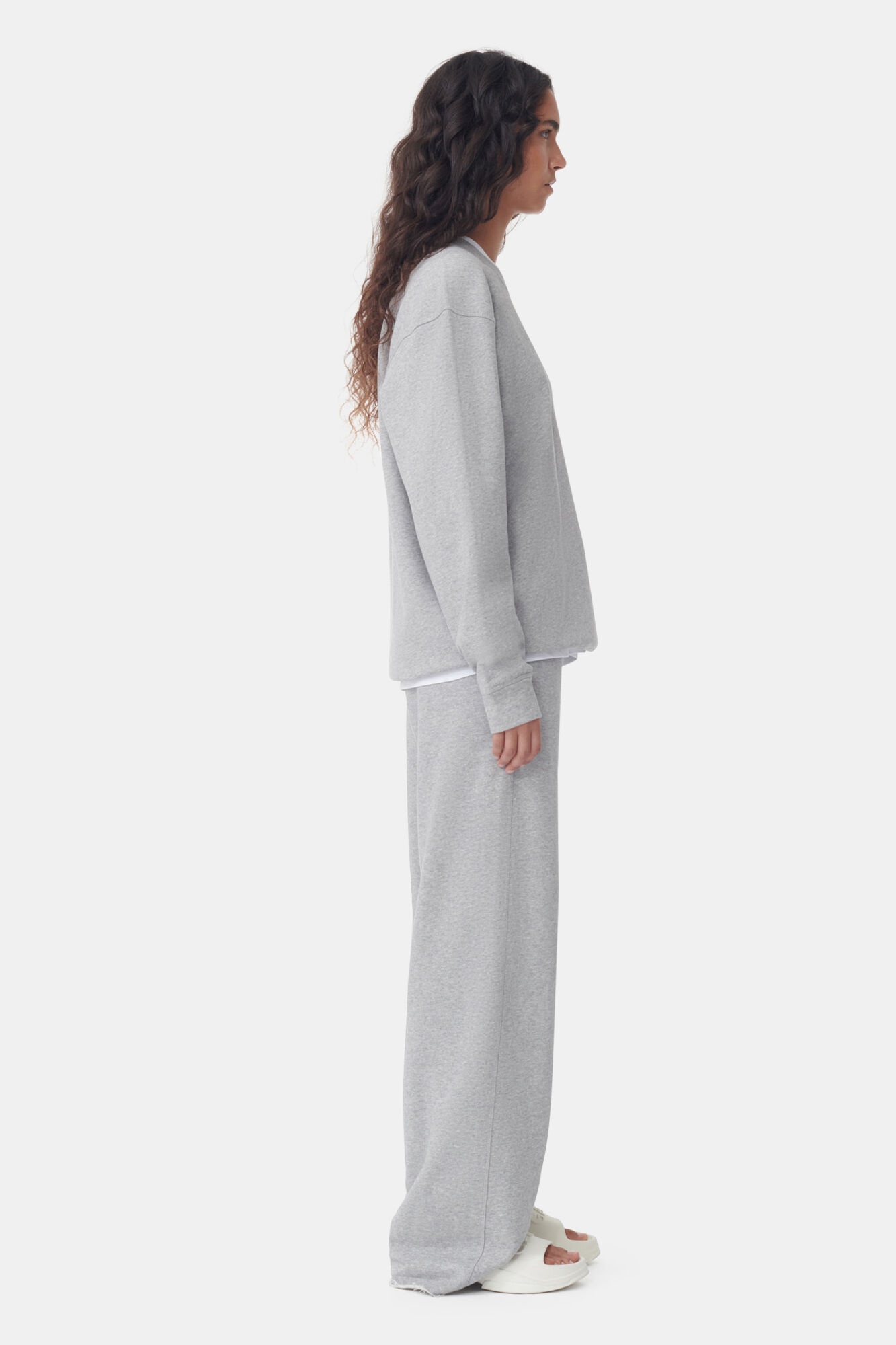 GREY ISOLI WIDE LEG PANTS - 3