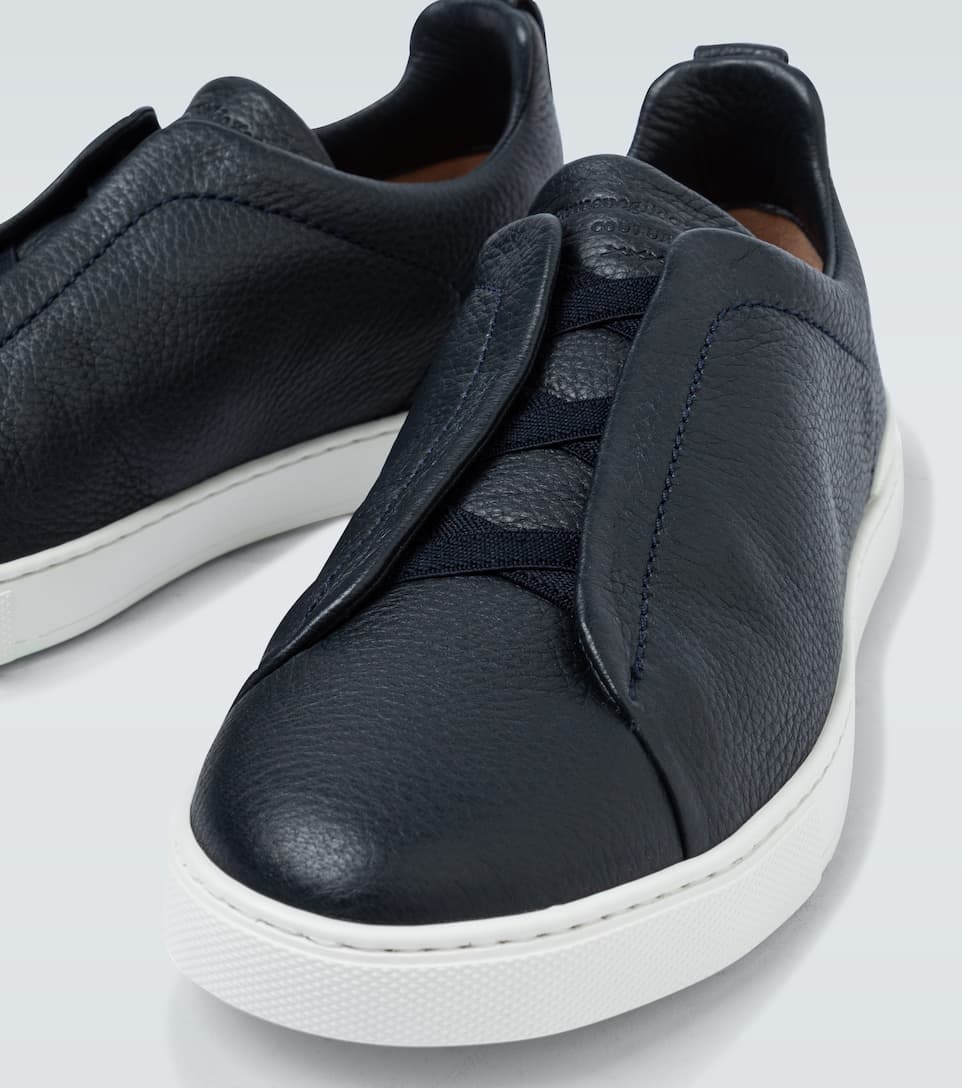 Triple Stitch leather sneakers - 3