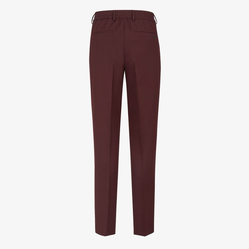 FENDI Burgundy wool pants outlook
