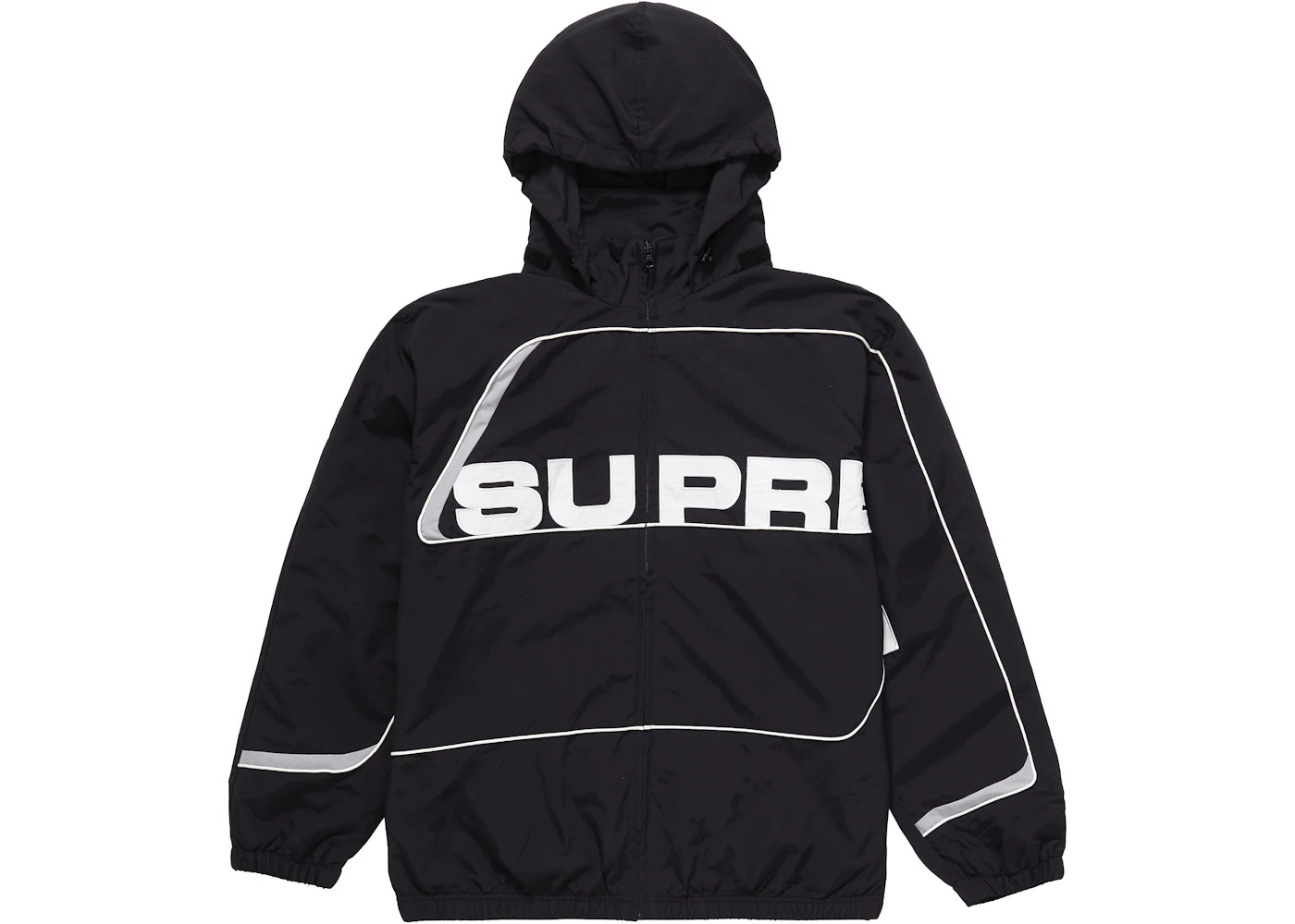 Supreme S Paneled Track Jacket Black - 3