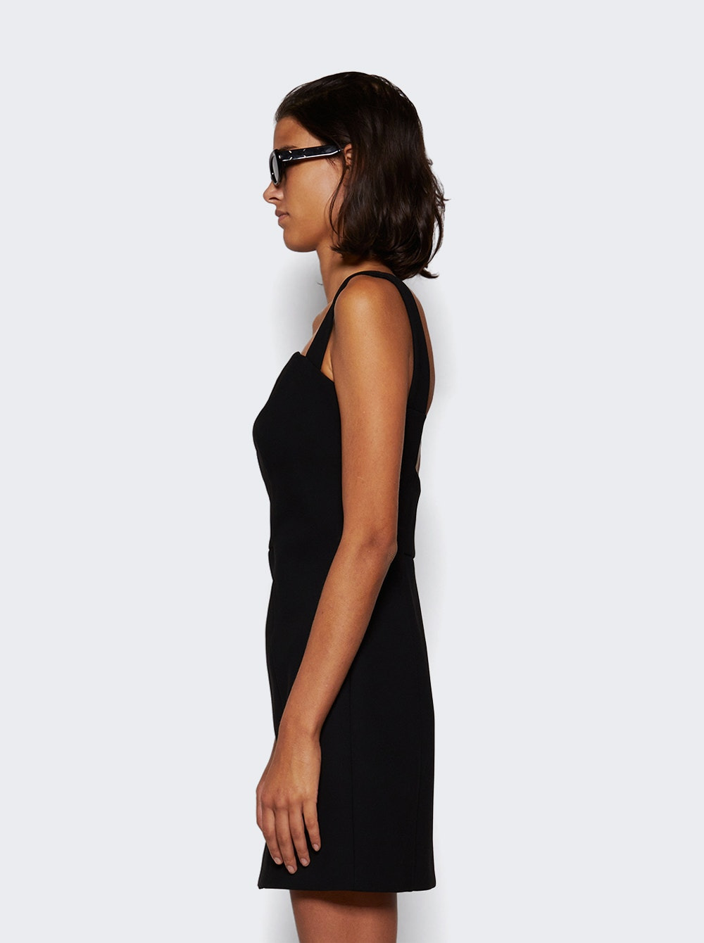 Crepe Mini Dress Black - 4