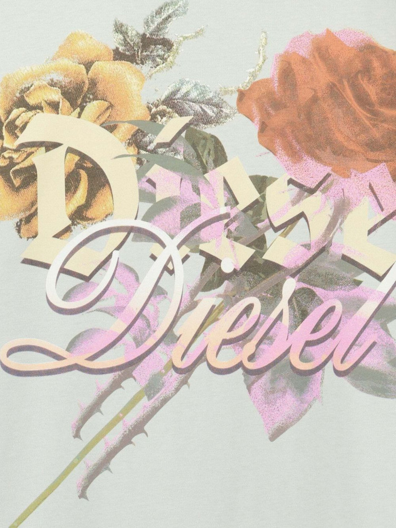 floral-print crew-neck T-shirt 3