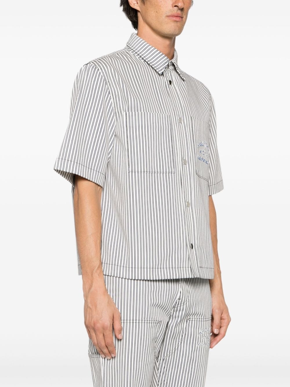 Motors striped cotton shirt - 3
