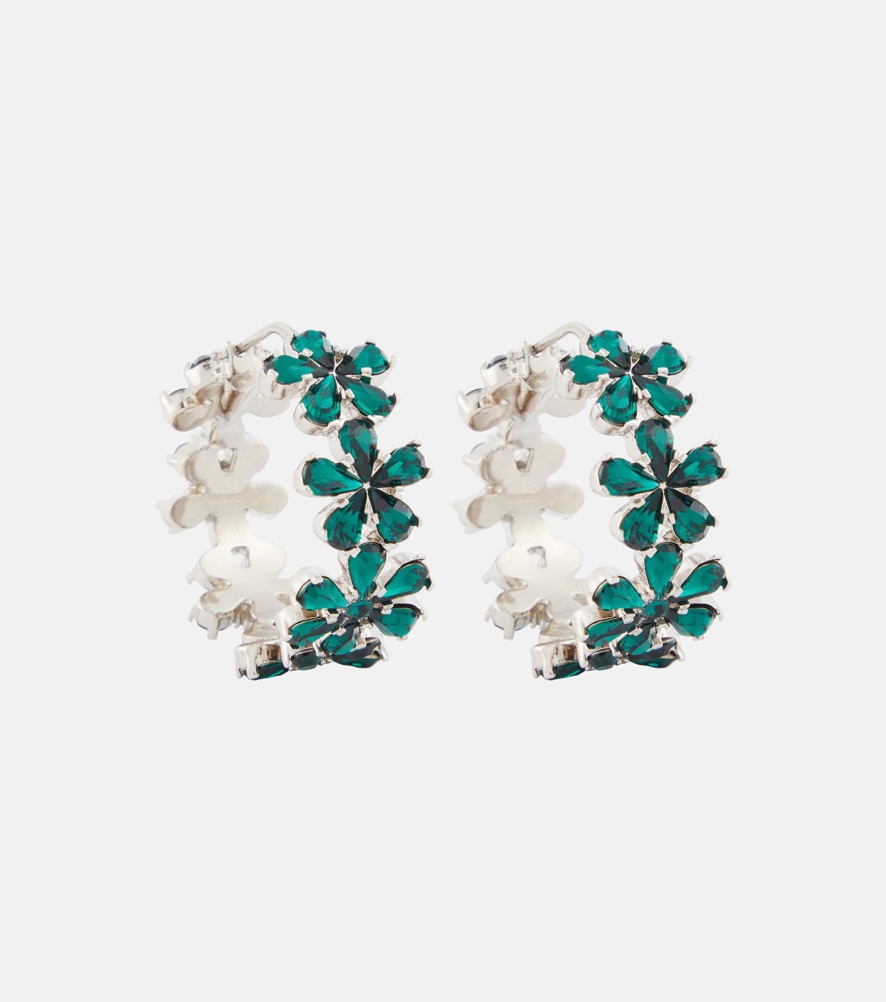 Crystal-embellished hoop earrings - 1