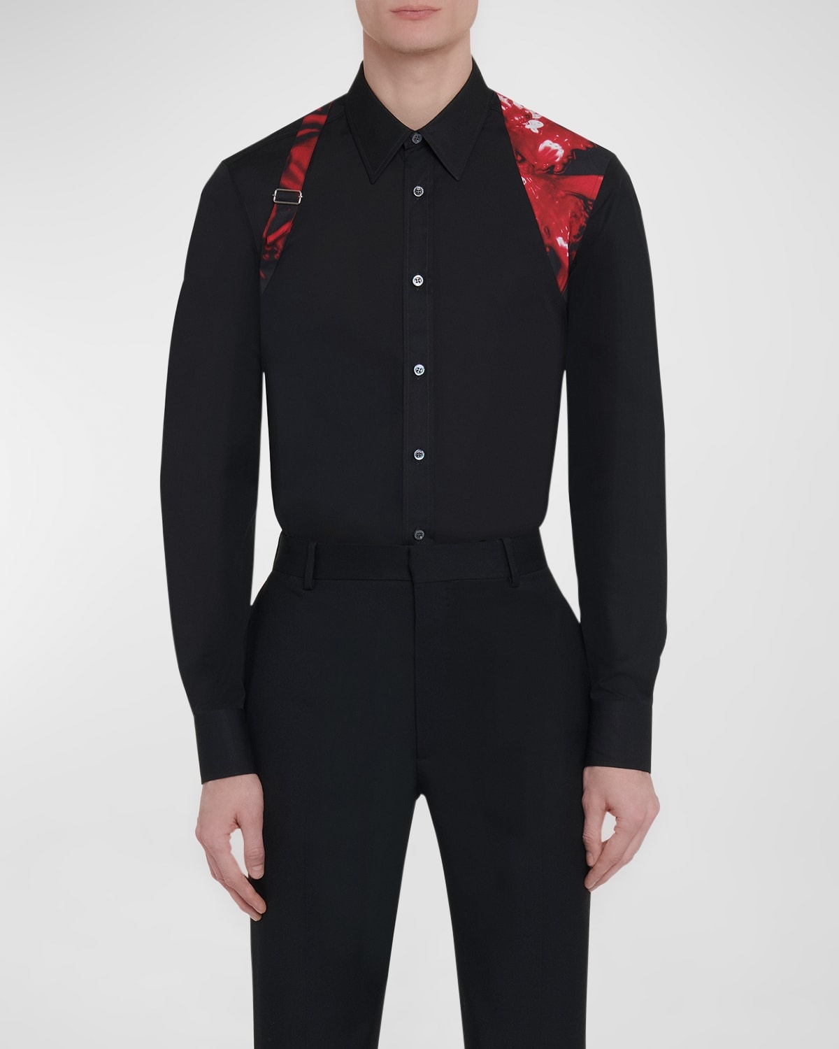 Men's Sport Shirt with Contrast Harness - 5