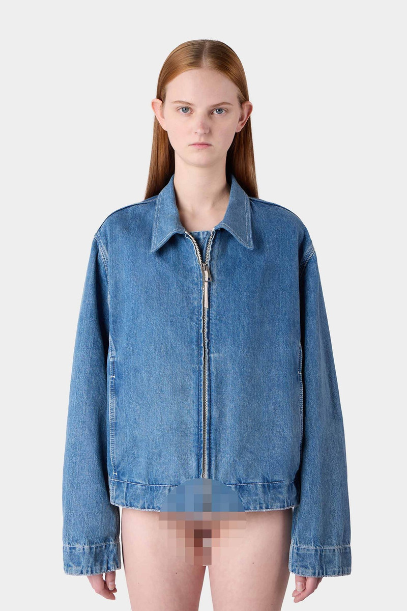 DENIM BOMBER / light washed 1