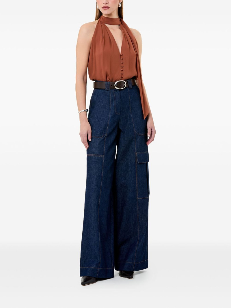 NICHOLAS Sumira neck-tie buttoned top outlook