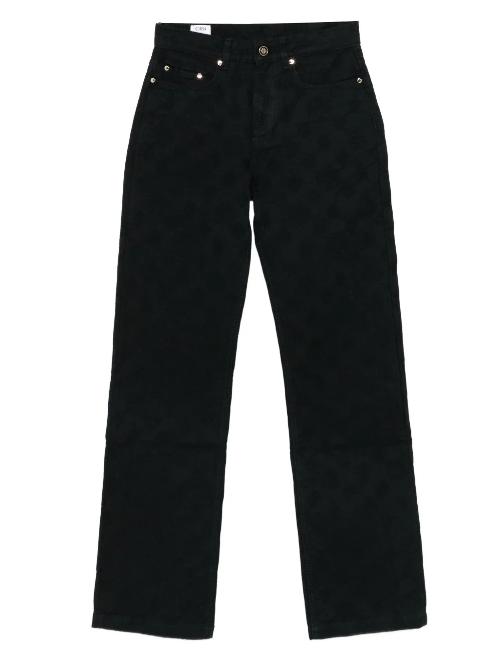monogram-print jeans - 1
