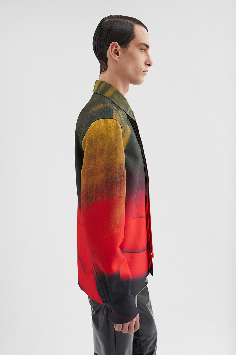 Wool Blend Shirt with Tie 7