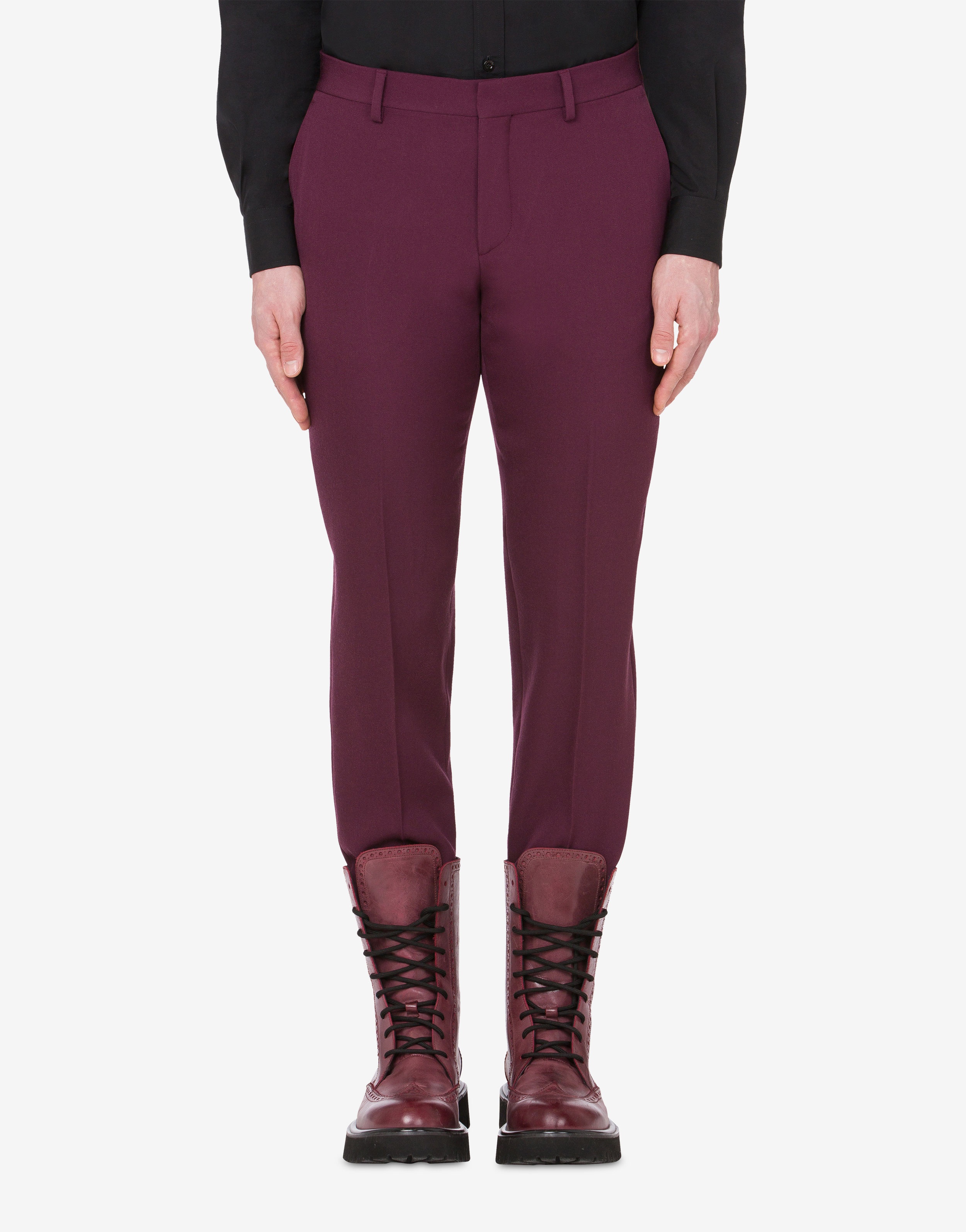 GRAIN DE POUDRE WOOL TROUSERS - 2