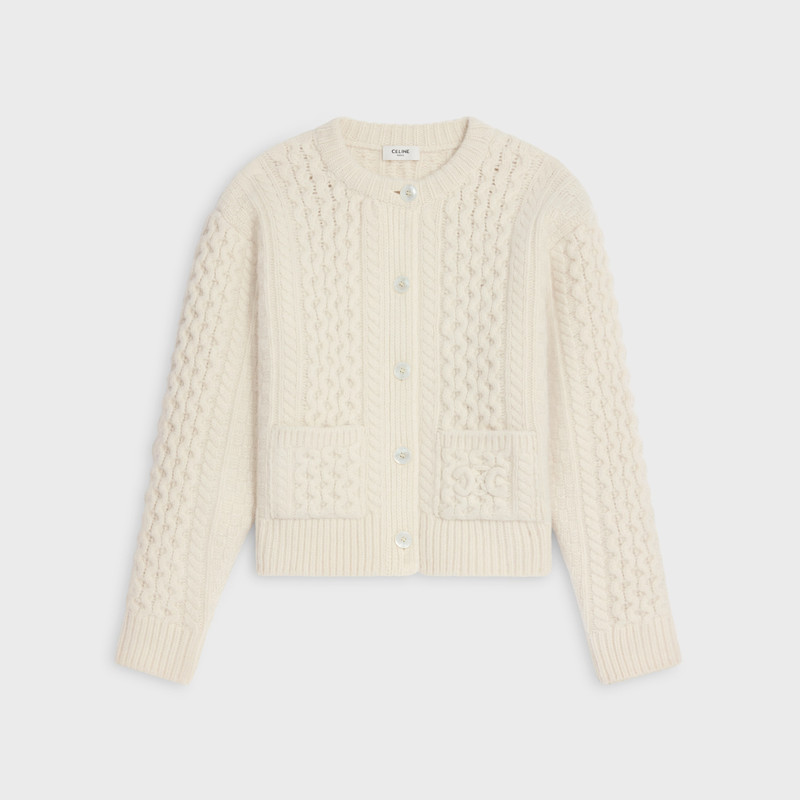 triomphe cardigan in aran wool 1