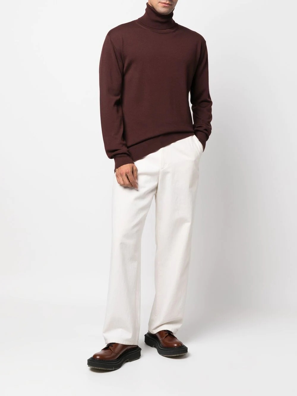 fine-knit roll-neck jumper - 2