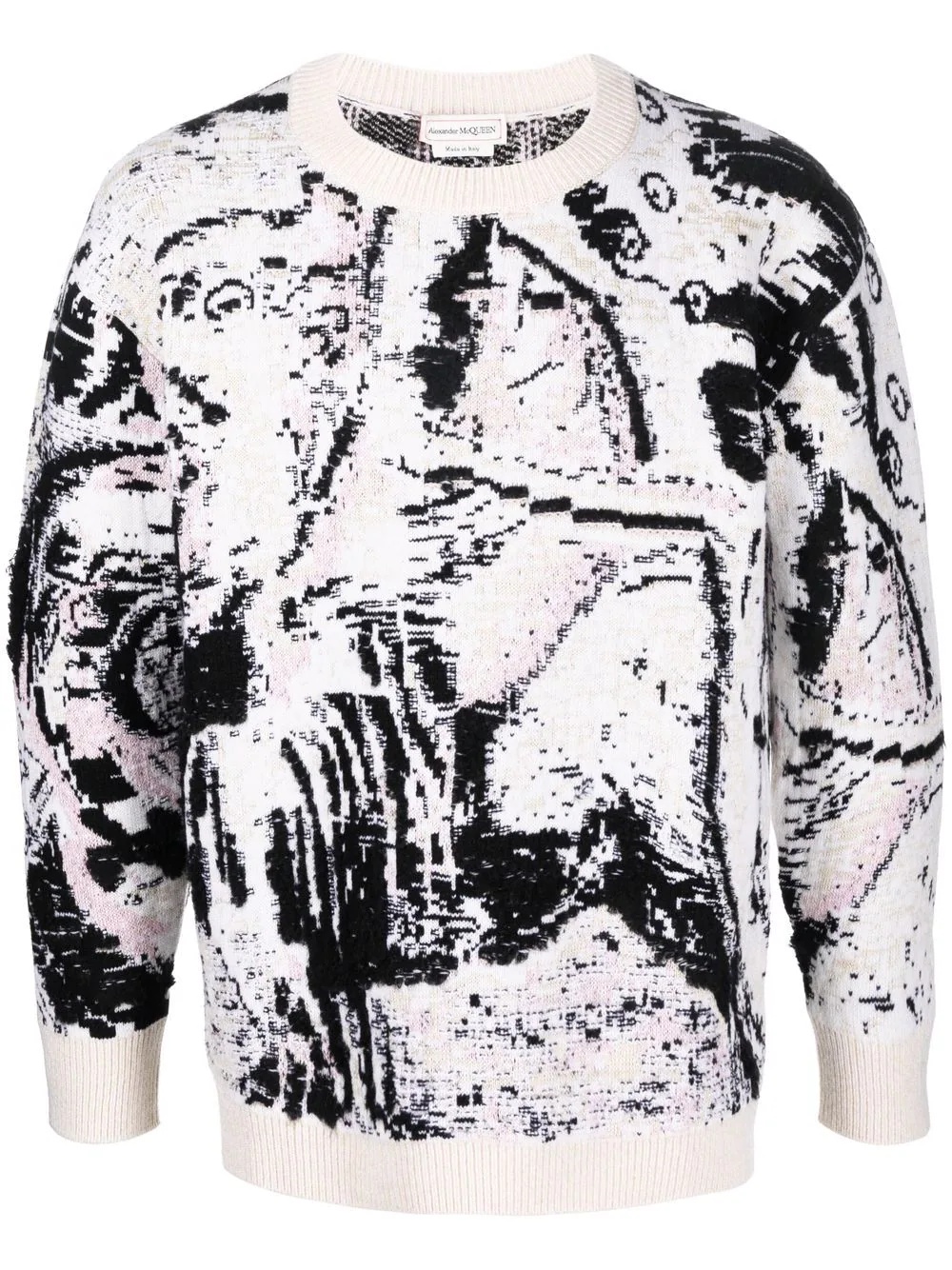 jacquard wool-blend jumper - 1