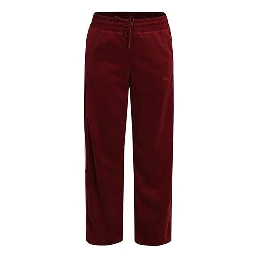 (WMNS) adidas Neo CS TP Velour Pants 'Red White' GK8761 - 1