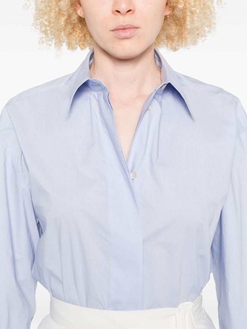 long-sleeve curved-hem shirt 5