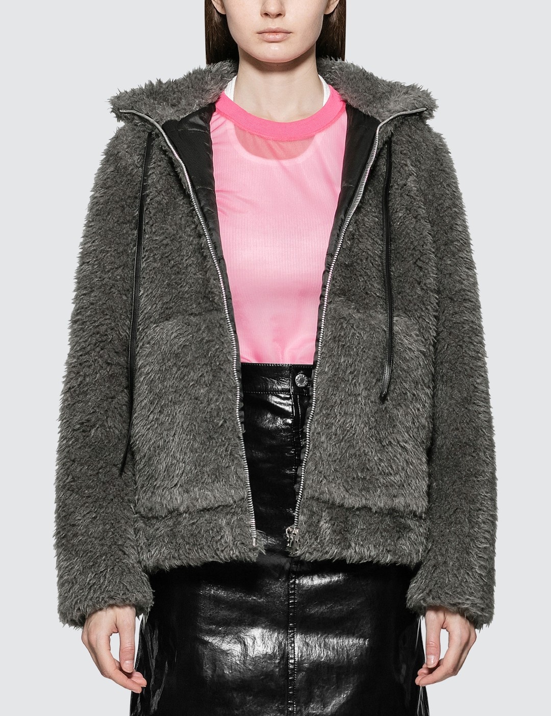 SHAGGY FUR BOMBER JACKET - 5