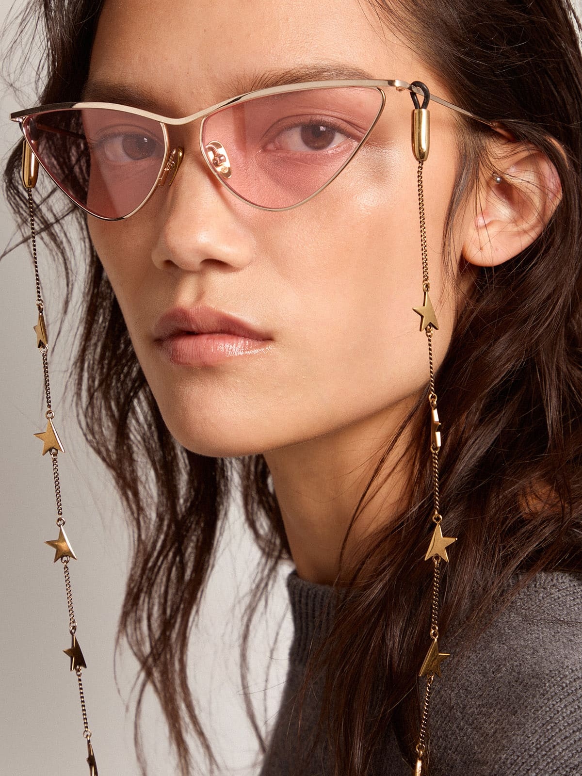 Glasses chain in antique gold color - 3