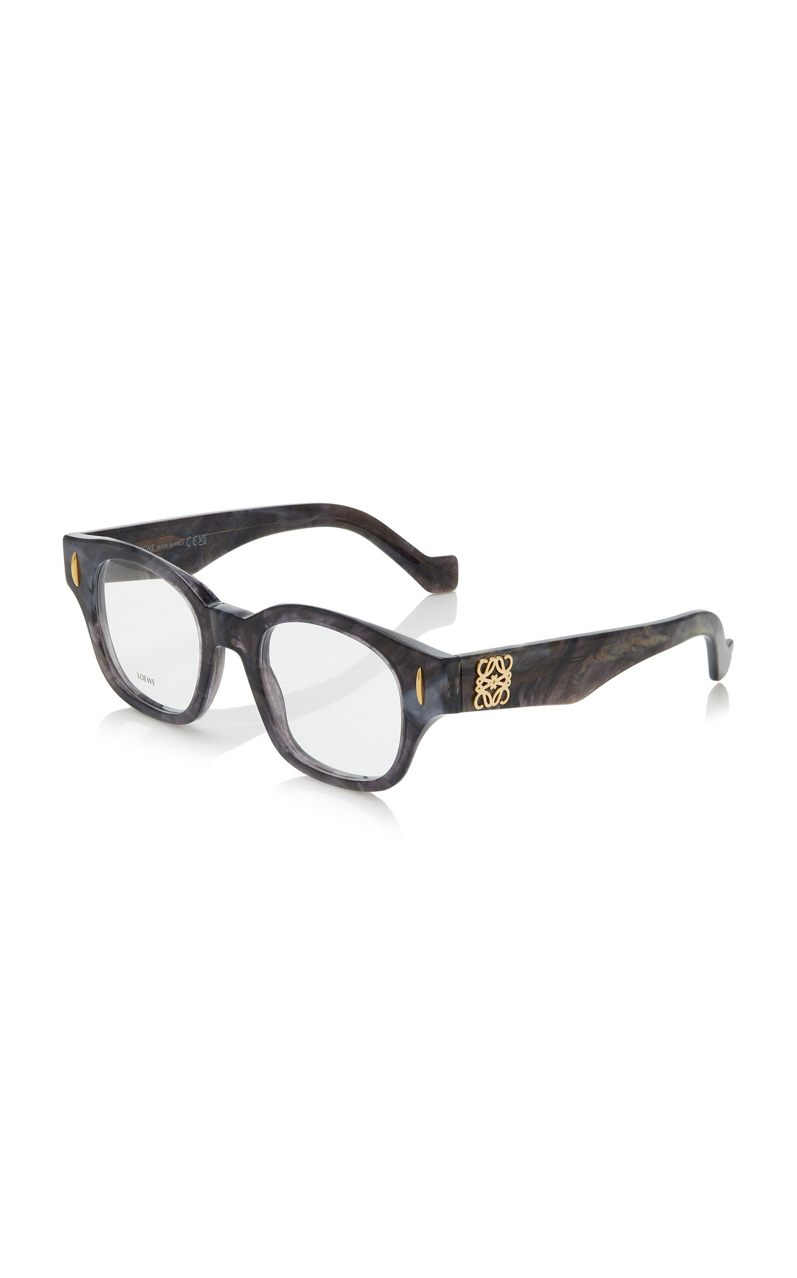 Anagram Square-Frame Acetate Glasses black - 3