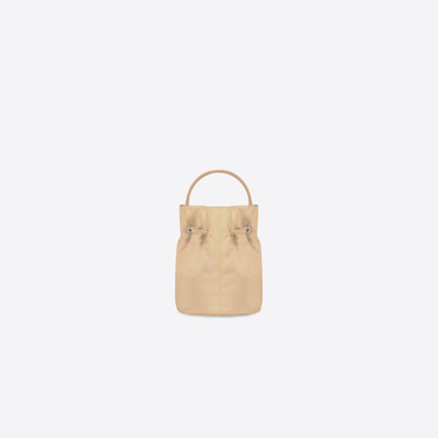 BALENCIAGA Women's Wheel Drawstring Xs Bucket Bag in Light Beige outlook