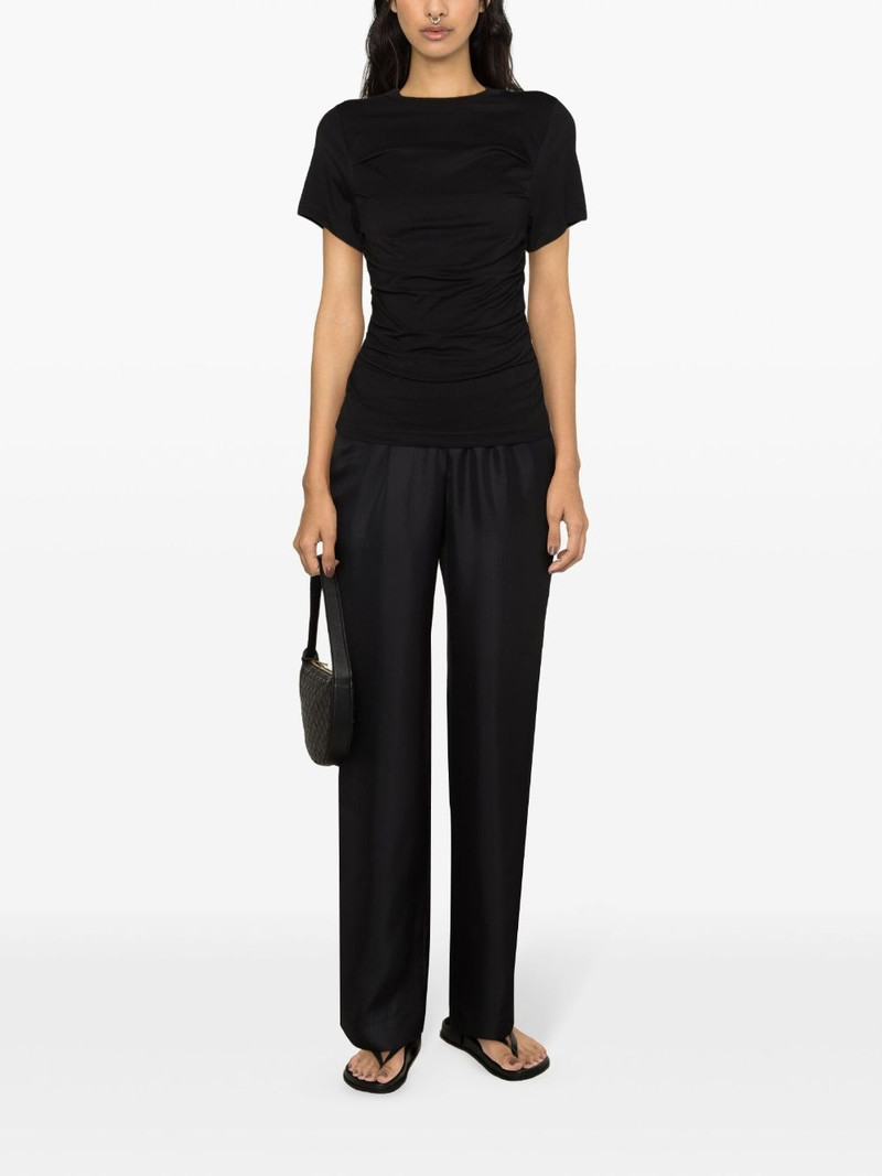 Loulou de Saison Alera wide-leg silk trousers outlook
