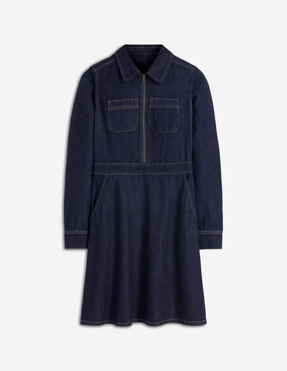 boden denim shirt dress Boden Women's Denim Midi Shirt Dress in Blue