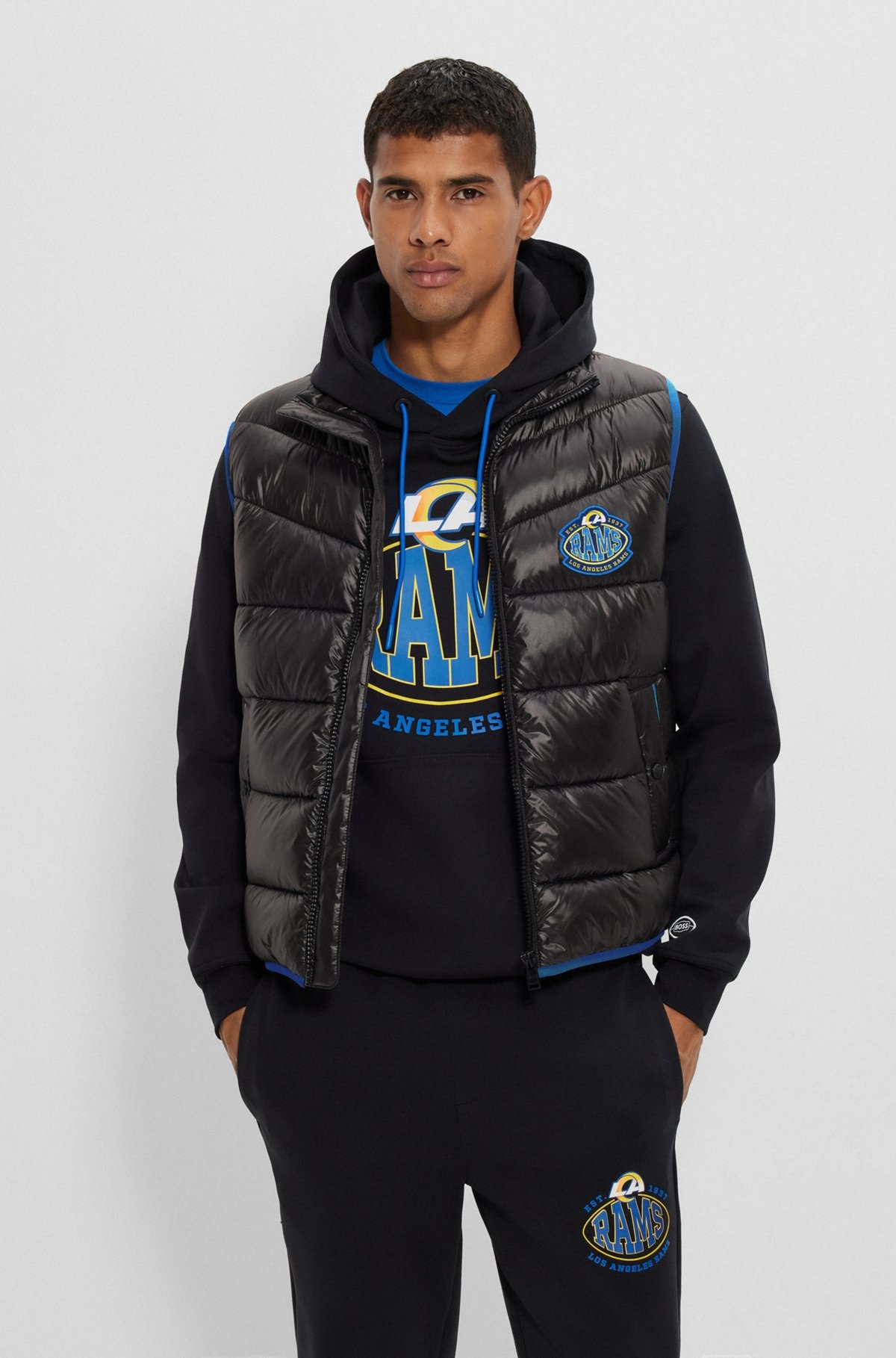 BOSS X NFL WATER-REPELLENT PADDED GILET WITH COLLABORATIVE BRANDING - 2