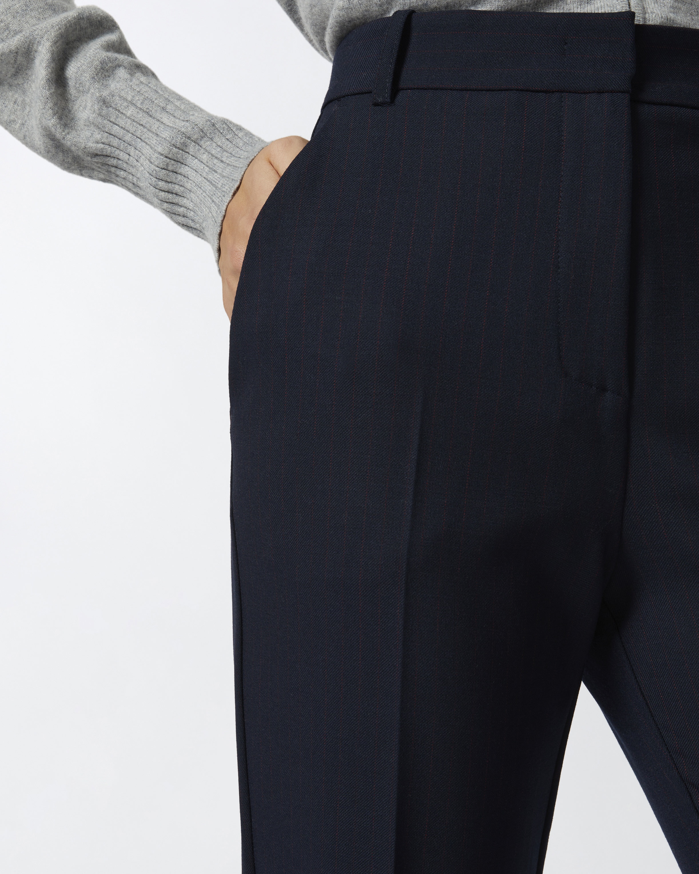 WIDE-LEG PINSTRIPED TROUSERS - 5