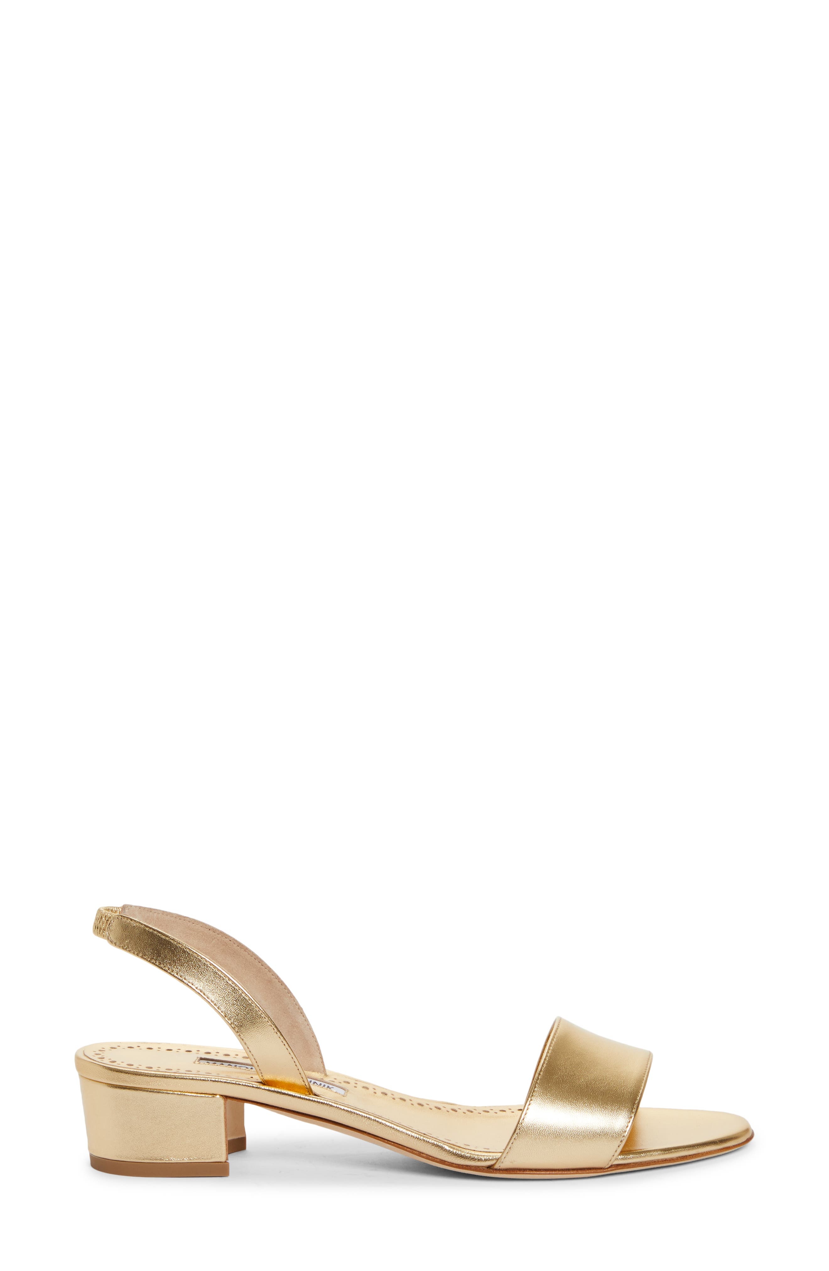 Manolo Blahnik Patopia Slingback Sandal in Gold at Nordstrom - 3
