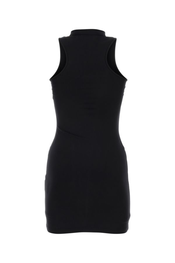 Black stretch nylon mini dress - 2