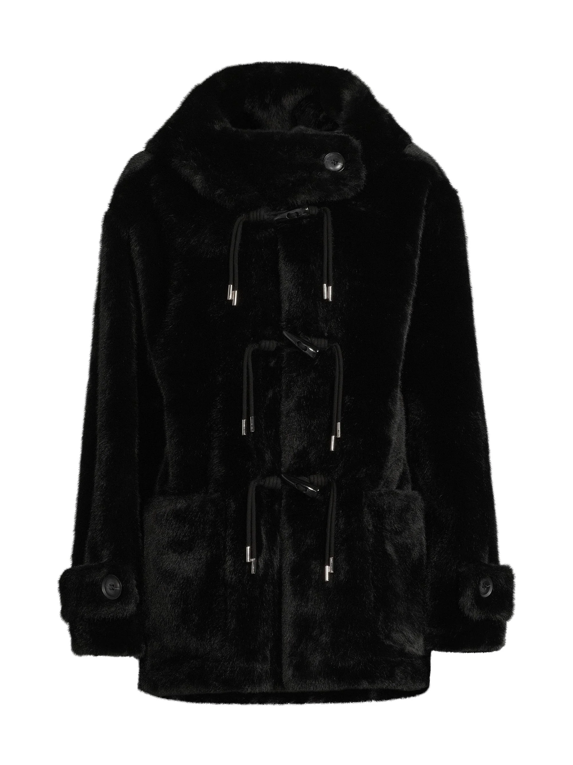 Women's Rosie Faux-Fur Coat - Black - 1