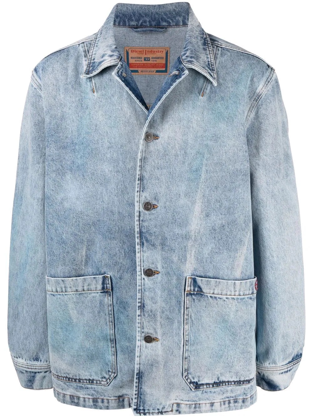 acid-wash denim jacket - 1