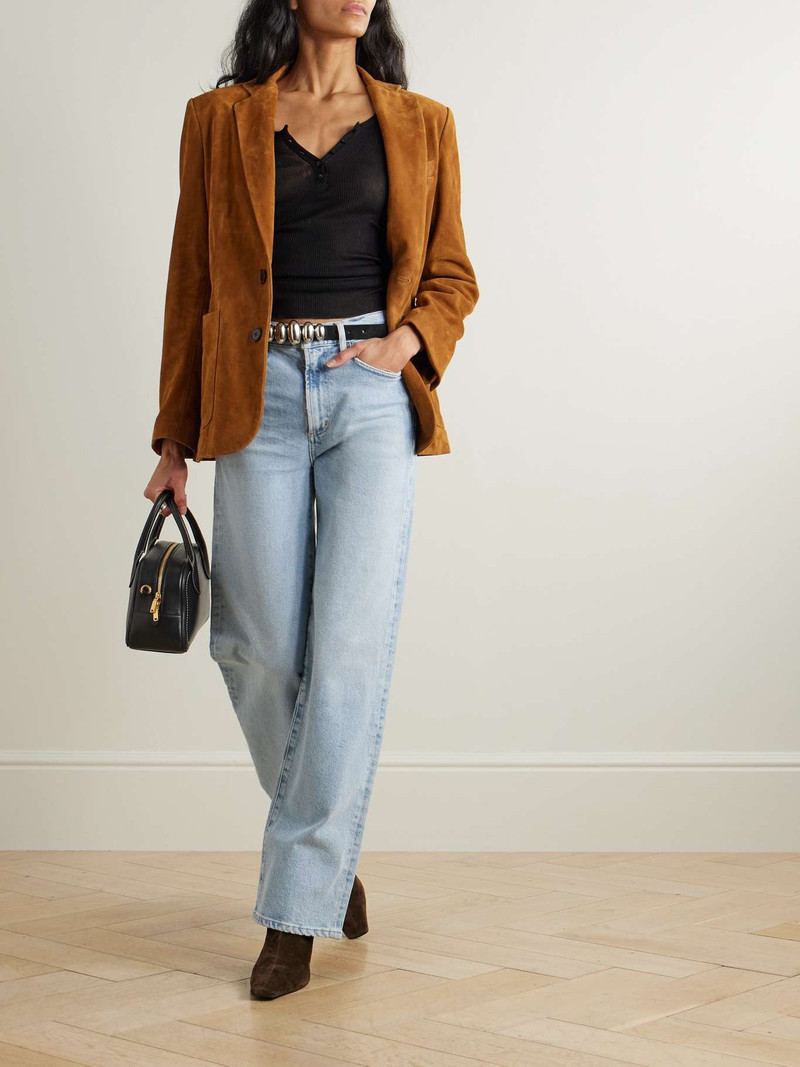 AGOLDE Harper mid-rise straight-leg jeans Light denim outlook