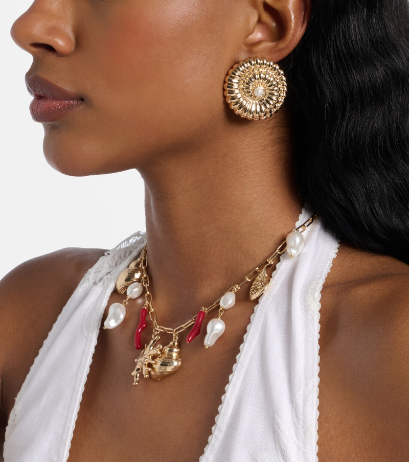 Faux pearl-embellished earrings 3