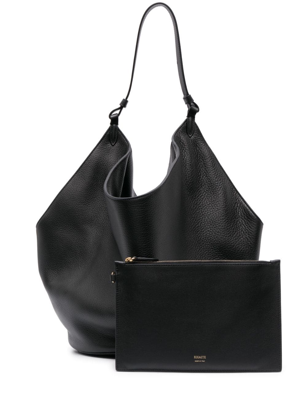 medium Lotus leather tote bag - 1