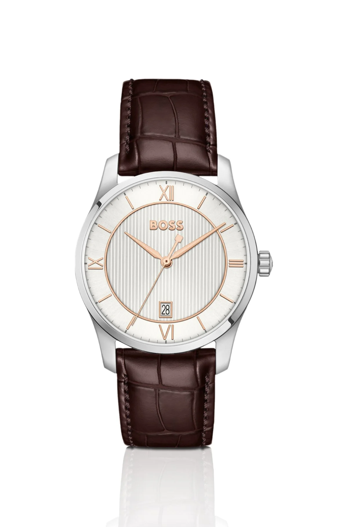 PRINCIPLE PRESTIGE WATCH WITH SILVER-WHITE TEXTURED DIAL - 1
