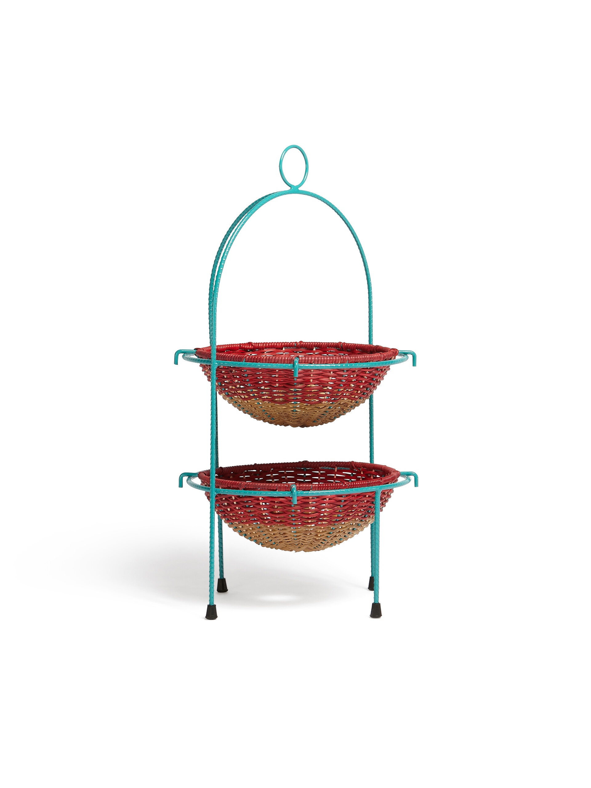 MARNI MARKET ROUND FRUITSTAND IN IRON RED FIBRE - 2