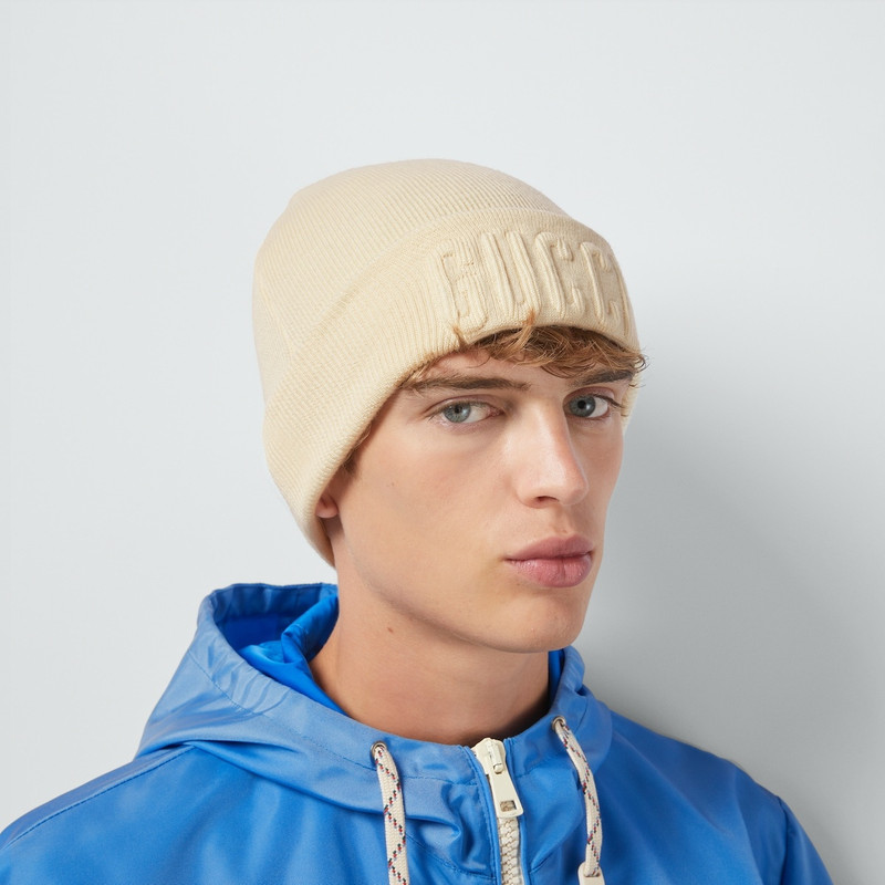 Wool hat with Gucci embroidery 3