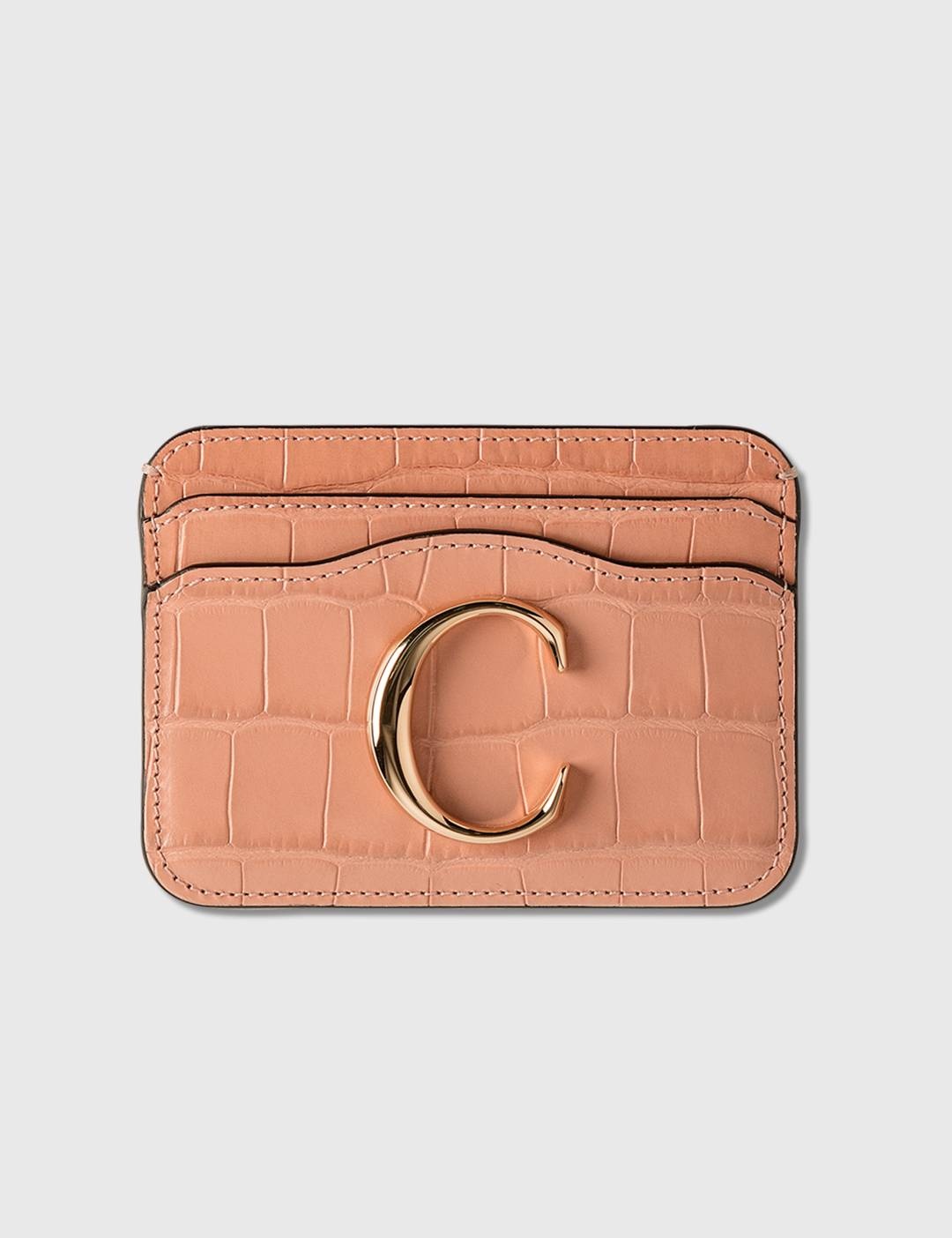 Chloé C Croco Embossed Card Holder - 2