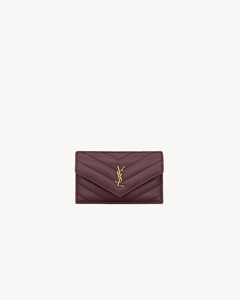 CASSANDRE FRAGMENTS FLAP CARD CASE IN GRAIN DE POUDRE LEATHER 1