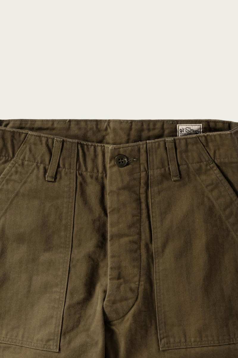orSlow Herringbone Vintage Fit Fatigue Pant - Army Green outlook