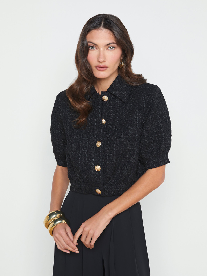 Cove Cropped Tweed Jacket - 1
