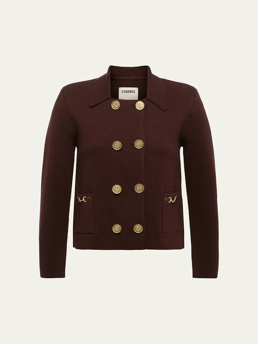 Madilyn Double-Breasted Knit Jacket - 1