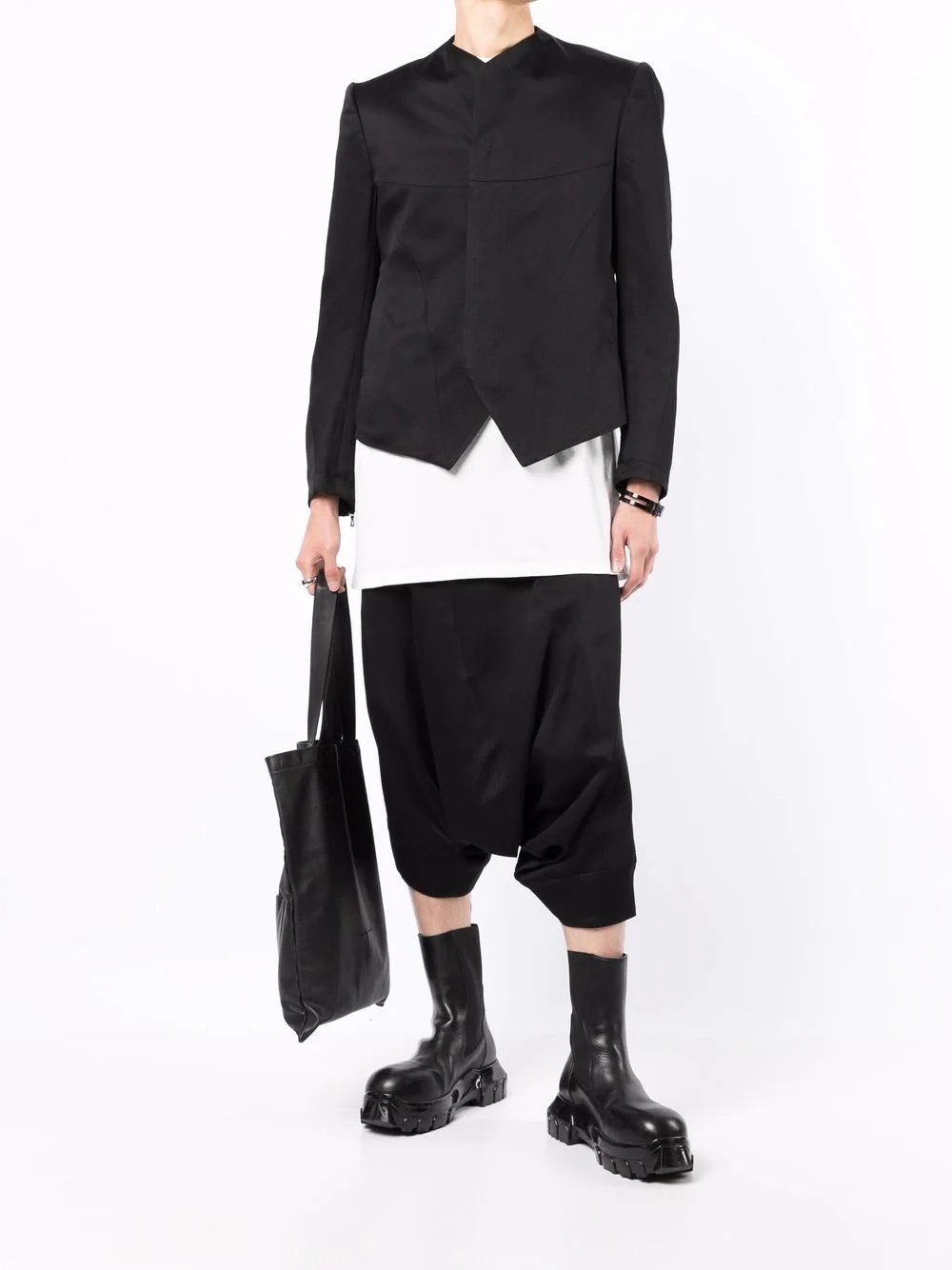 Julius drop-crotch cropped track pants | REVERSIBLE