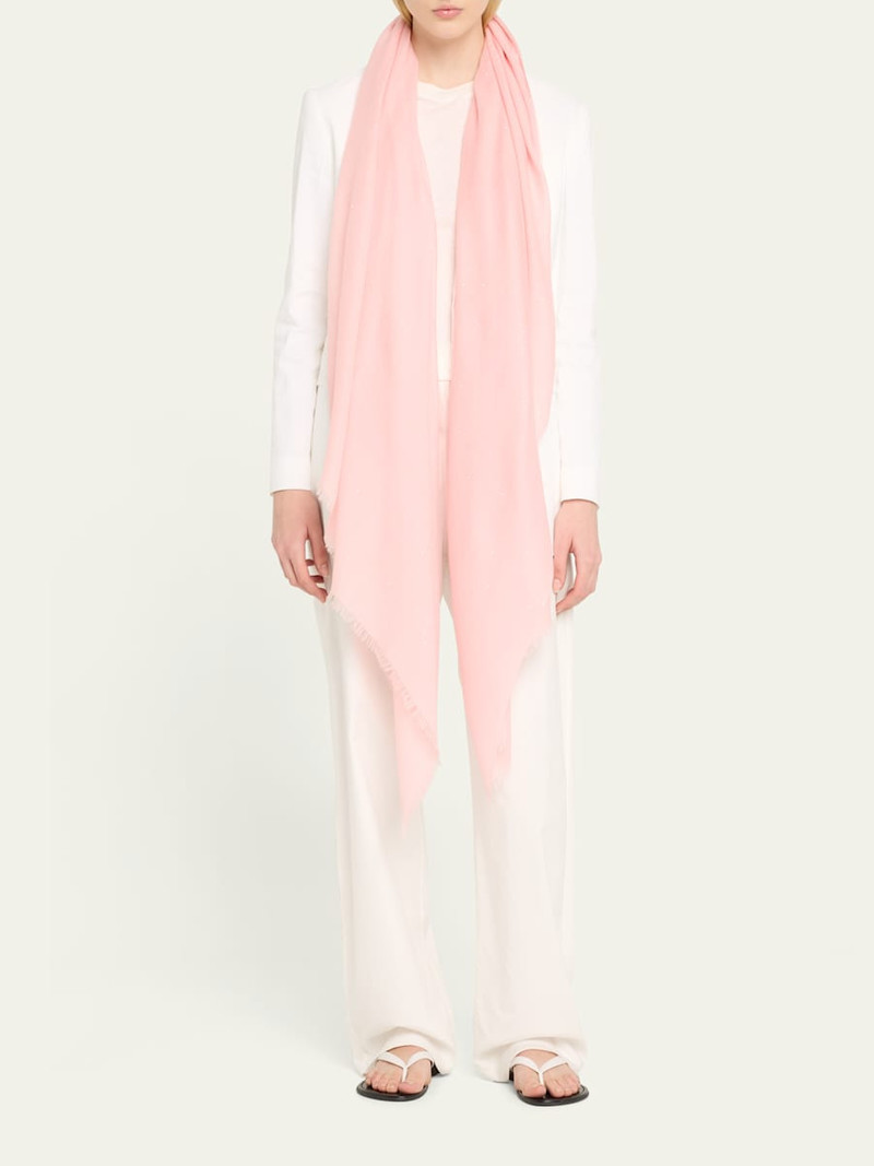 Faliero Sarti Raissa Sequined Wool-Blend Scarf outlook