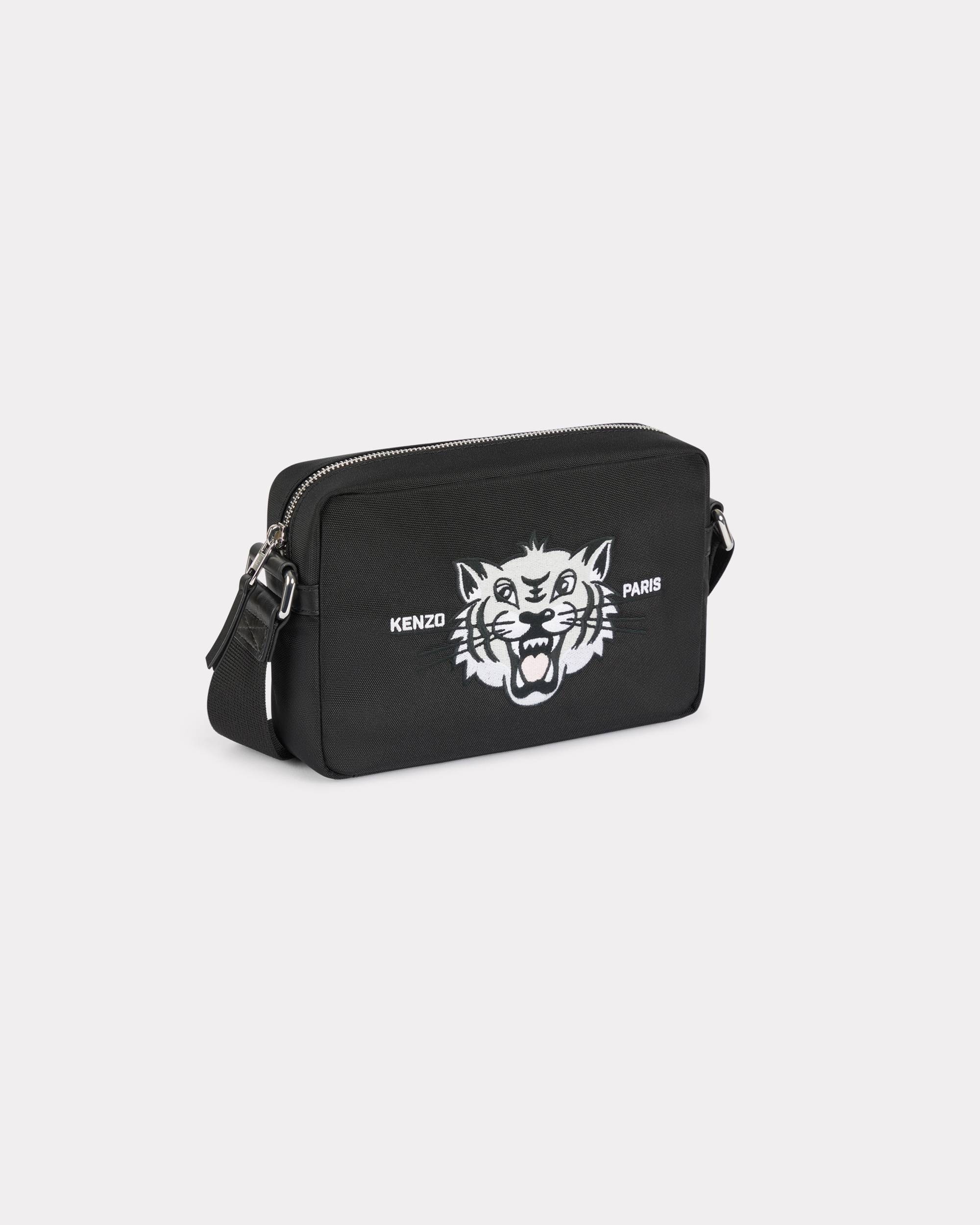 【関税・送料込＊国内発送】'KENZO Varsity' ベルト バッグ kenzo Varsity' Black Crossbody Bag With Tiger Embroidery In