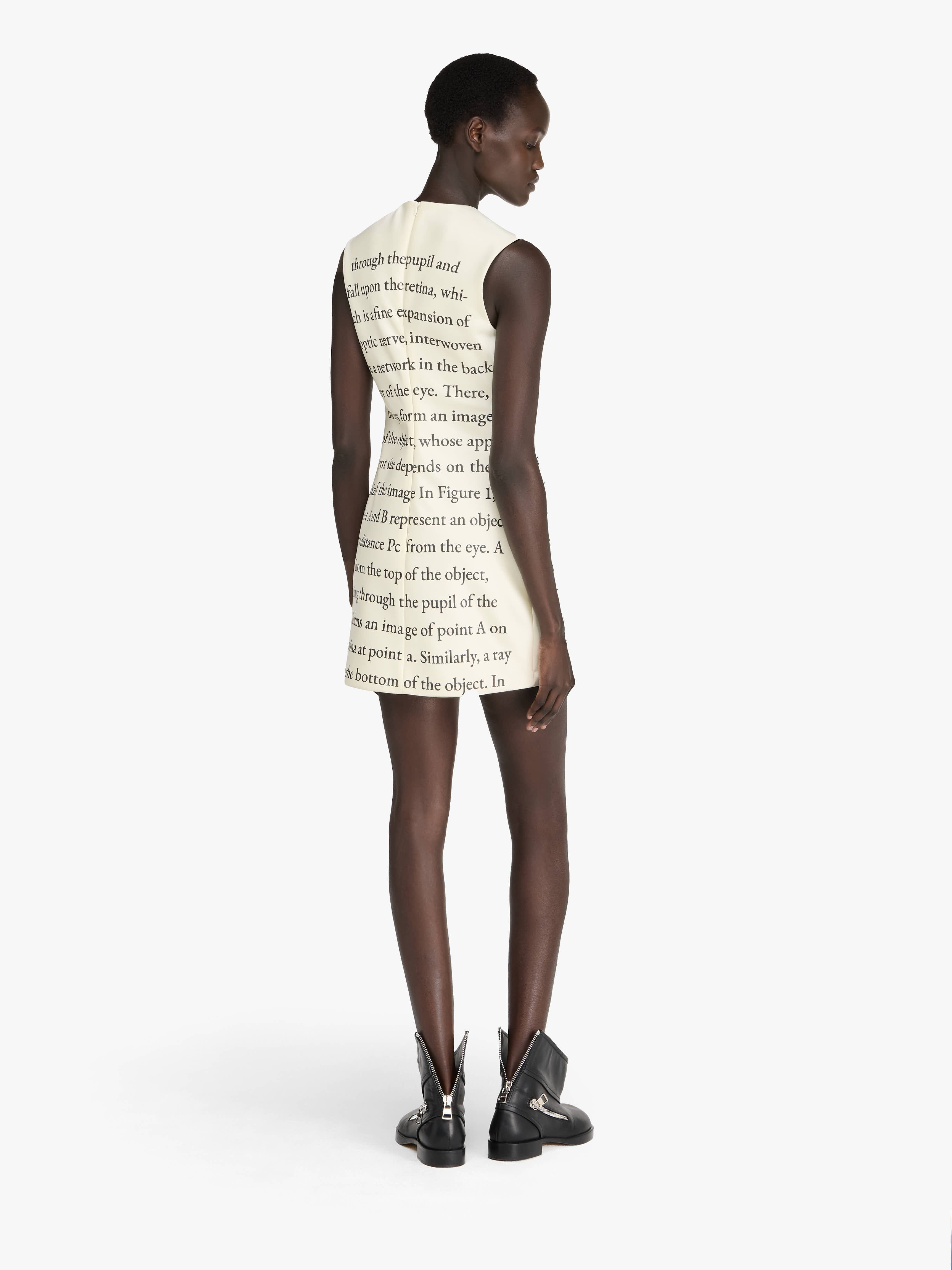 TEXT' PRINT MINI SHIFT DRESS - 3