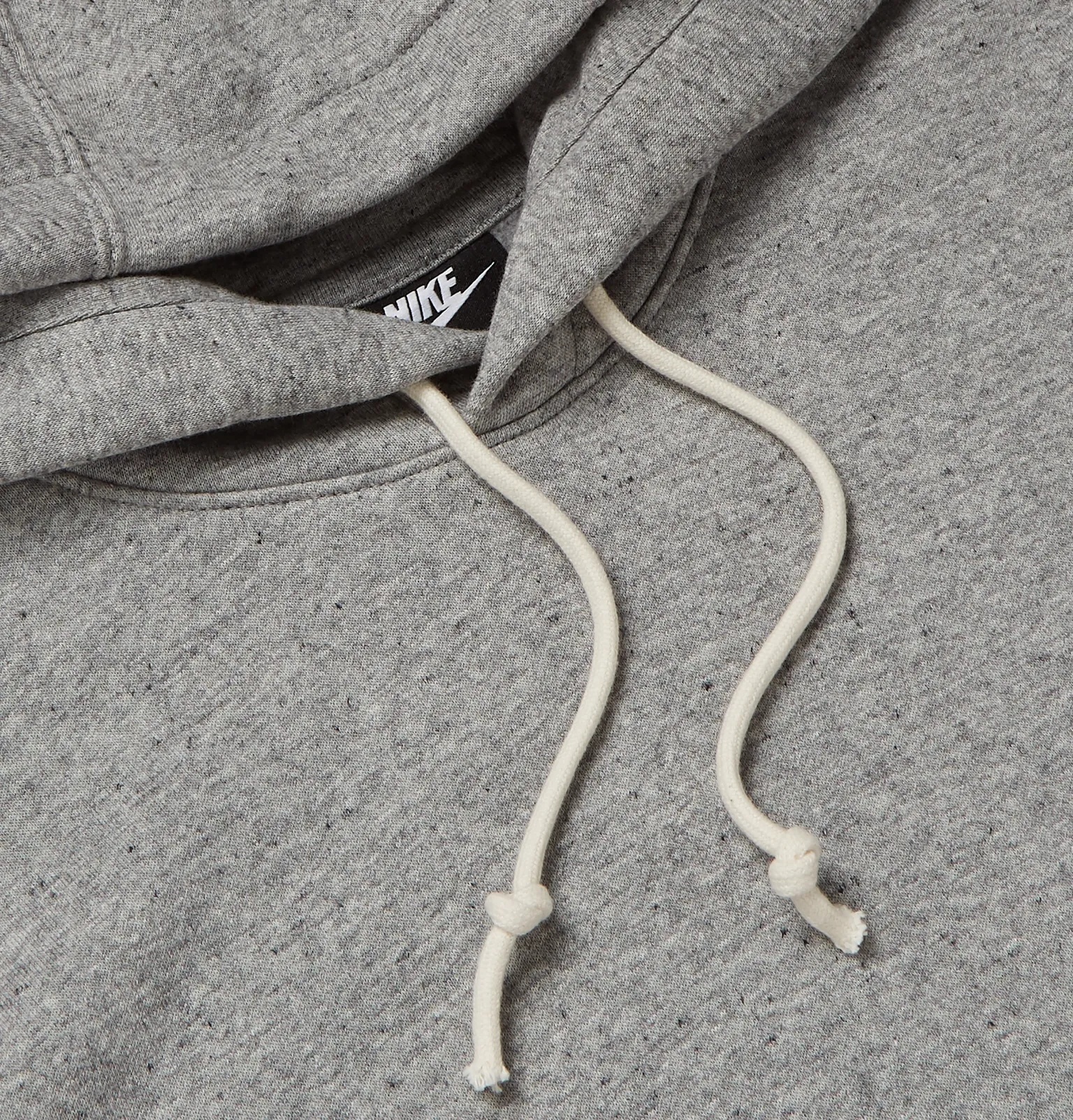 Logo-Print Mélange Fleece-Back Cotton-Blend Jersey Hoodie - 5