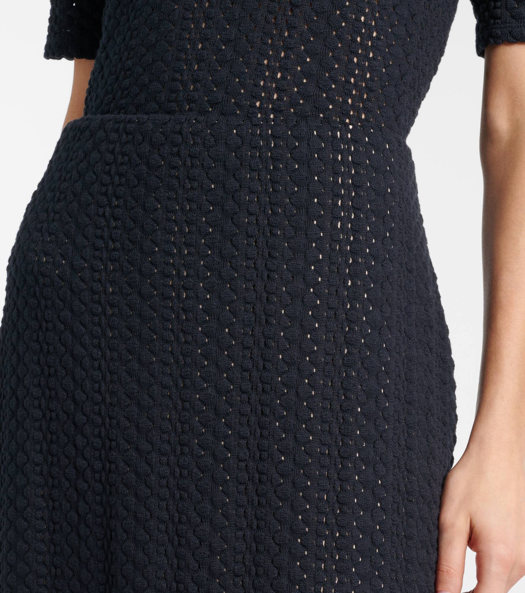 Knitted cotton pencil skirt - 4