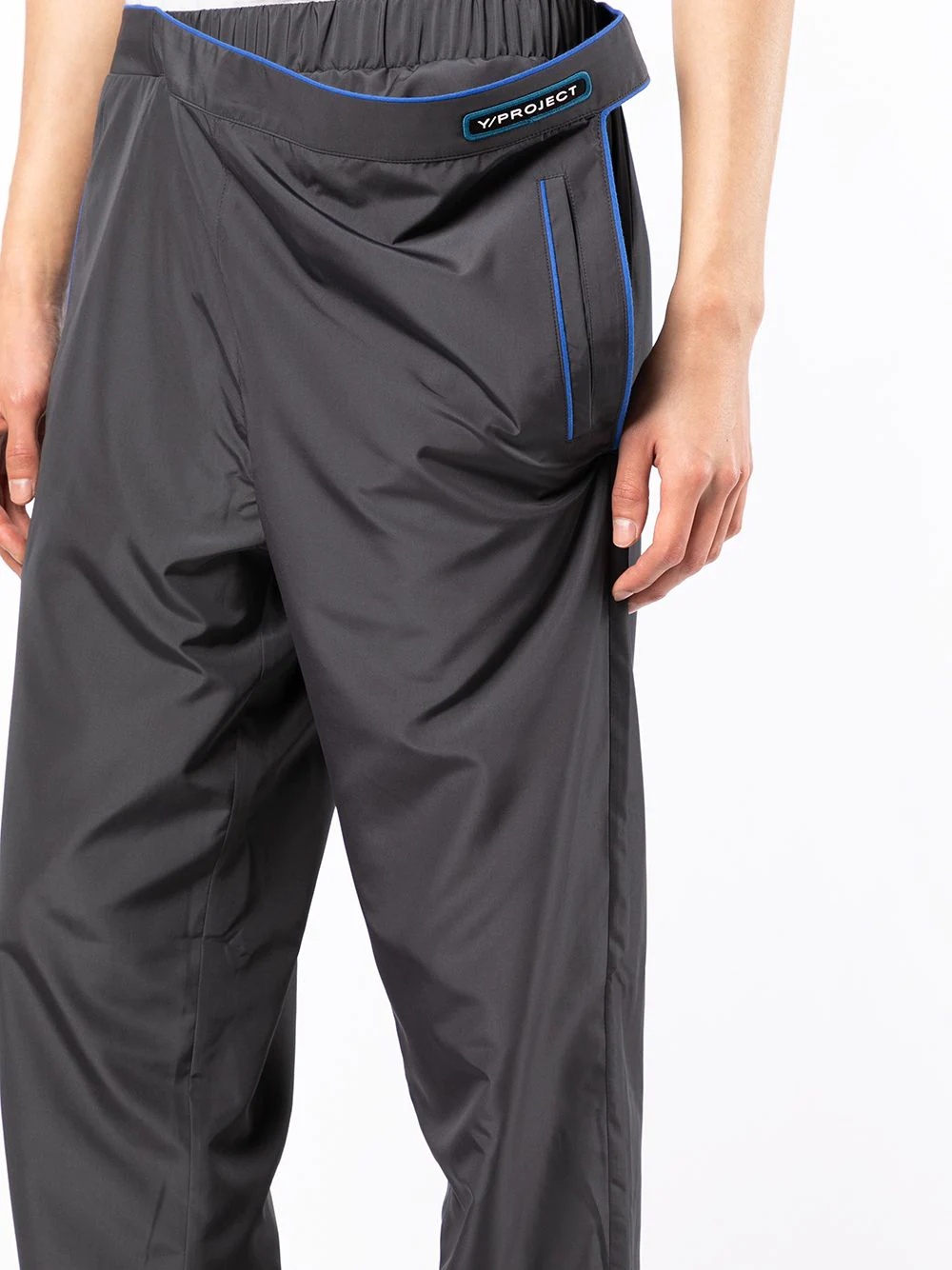 slim-fit layered trousers - 5