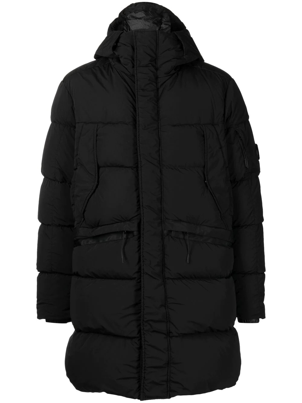 longline padded puffer coat - 1